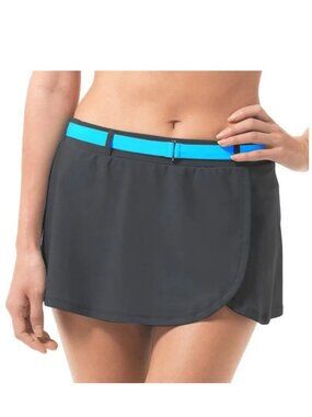 Free Country Swim Skirt 2X Skater Skirt Plus Grey *